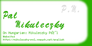 pal mikuleczky business card